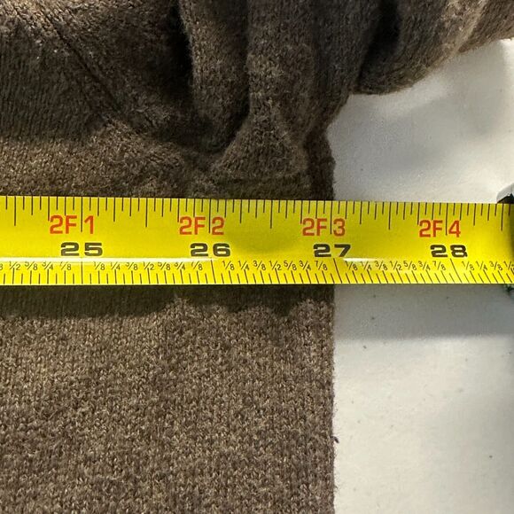 Chaps Sweater Mens XXL Brown V Neck Cashmere Cotton Smooth Long SL Logo Pullover - Picture 7 of 14